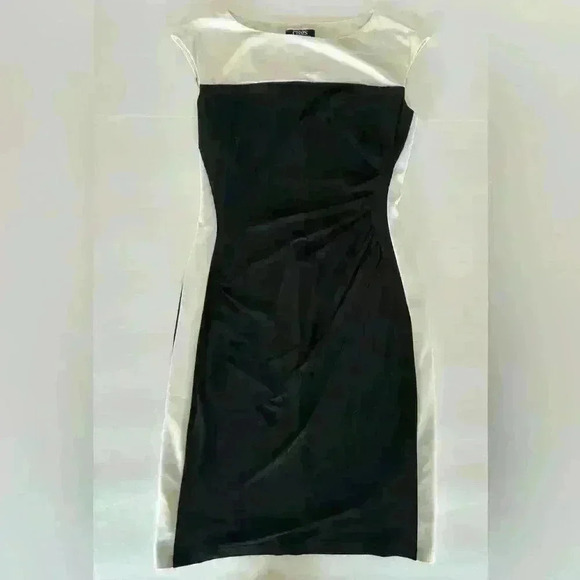 Chaps Black & White Pull-on Dress - Picture 1 of 6